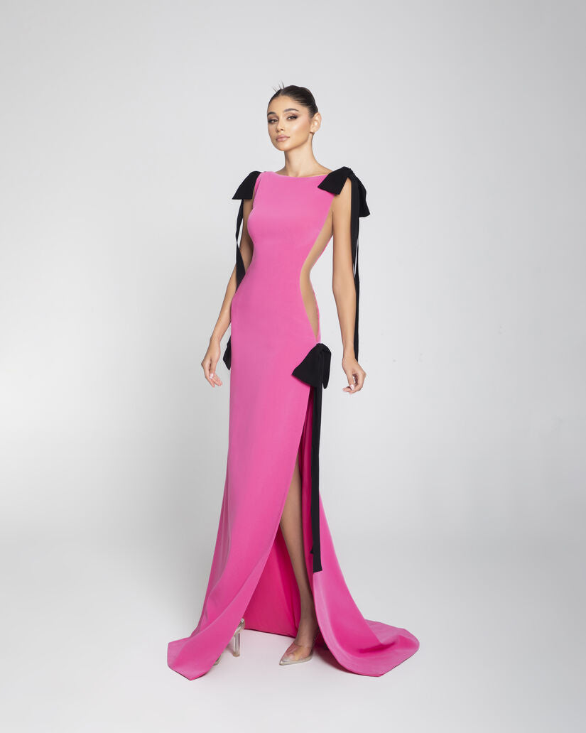 Miral Exclusive Pink & Black Dress